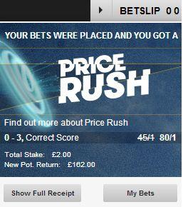 Betfair Price Rush: Now available in-play!
